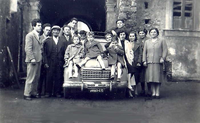George Petralia and family with car