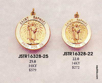 Saint_Raphael_medals_in-14_Karat_Gold
